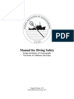 Manual For Diving Safety: Scripps Institution of Oceanography University of California, San Diego