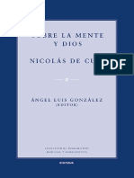 De Cusa, Nicolás. Sobre La Mente y Dios PDF