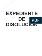 Expediente de Disolución