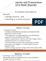 Basic Documents and Transactions Related To Bank Deposits