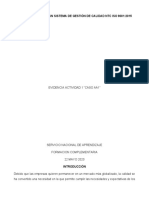 Evidencia Aa1 Documentación de Un Sistema de Gestión de Calidad NTC Iso 9001