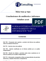 NIA 700 A 720 Conclusiones de Auditoria