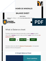 Economía de Minerales: Balance Sheet