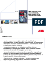 Analisis de Aceites en Mantenimiento de Los Tranformadores PDF