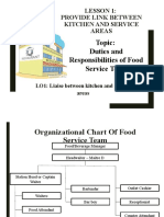 Duties and Responsibilities of Food Service Team