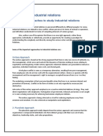 Approaches To Industrial Relatons PDF