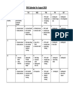 Schedule For Inspection Aug 19