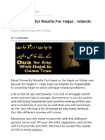 Most Powerful Wazifa For Hajat - Islamic Ways PDF