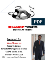 Behaviorist: Theories