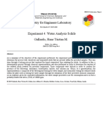 Experiment 4: Water Analysis Solids Gallardo, Hans Tristan M