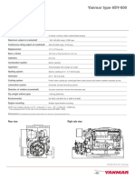 Yanmar Type 6SY-650: Rear View Right Side View
