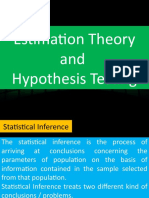 Estimation and Hypothesis