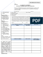 Claimants' Statement (Coconut Farmers Group Life Insurance) : This Form Is Not For Sale