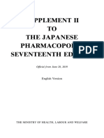 Supplement II To The Japenese Pharmacopoeia 17th