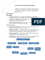 Clacificacion de La Estructura Organizacional