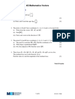 AS Mathematics Vectors: Topic Assessment