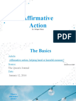 Affirmative Action: By: Mehgan Fahmy