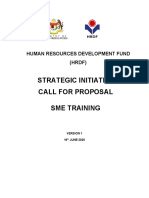 SME Training Call For Proposal Format