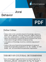 Culture in Moral Behavior: Lesson 3