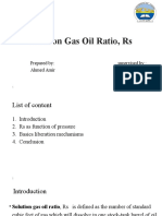 Solution Gas Oil Ratio, Rs