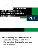 Computing The Mean and Variance of A Discrete Probability Distribution