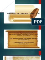 Complaint Letter