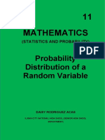 Probability Distribution of A Random Variable Module 11