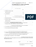 Application of Registration of Foreign Spouses of Mauritian Citizens PDF