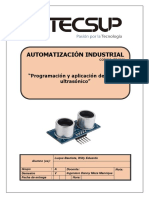 Programación y Aplicación de Sensor Ultrasónico