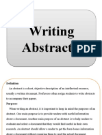 Writing An Absract M1