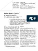 1971 Solubility of Lithium Carbonate at Elevated Tempera Tu Res