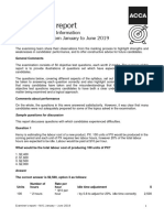 Examiner's Report: MA1 Management Information Based On Exams From January To June 2019