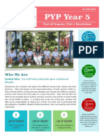 Pyp 5 Unit 1 Newsletter