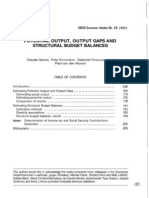 Potential Output, Output Gaps and Structural Budget Balances