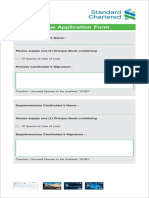 Card Cheque Application Form: Primary Cardholder's Name