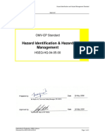 Hazard Identification & Hazard Management: OMV-EP Standard