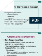 Role of Financial Manager (WEEK 2)