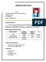 Curriculum Vitae: K Indu