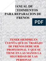 Manual de Procedimientos para Reparacion de Frenos