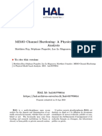 MIMO Channel Hardening: A Physical Model Based Analysis