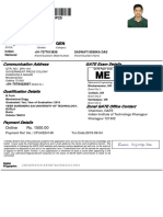 27 Apr 1998 Male GEN: Communication Address GATE Exam Details