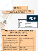 English For Hotel: Welcoming and Greeting Expression