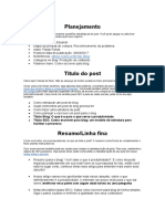 Template Planejamento Artigo de Blog