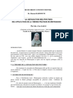 La Séparation Des Pouvoirs PDF