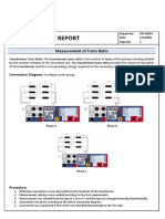 Test Report: Measurement of Turns Ratio