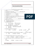 Basic Geometrical Ideas: Class VI. Maths Worksheet