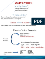 Passive Voice: "I Swim at The Beach."
