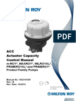 ACC Actuator Capacity Control Manual: m-ROY, Maxroy, Milroyal, Primeroyal and Primeroy Product Family Pumps