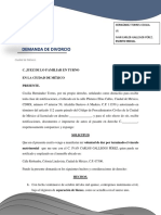 Demanda de Divorcio PDF