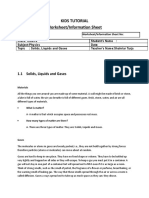 Kids Tutorial Worksheet/Information Sheet: 1.1 Solids, Liquids and Gases